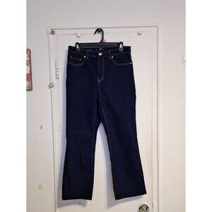 Sienna Flared Cropped Mango Dark Blue Jeans